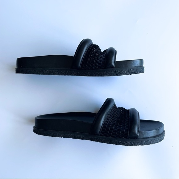 Nwob ALEXANDER WANG Jac Mesh and Leather Women’s Slides Black Sz 38 - Picture 3 of 7